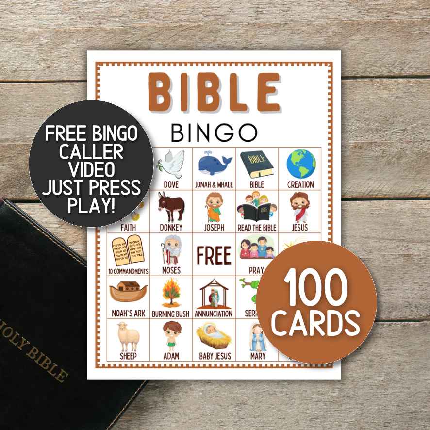 100 bible bingo cards printable