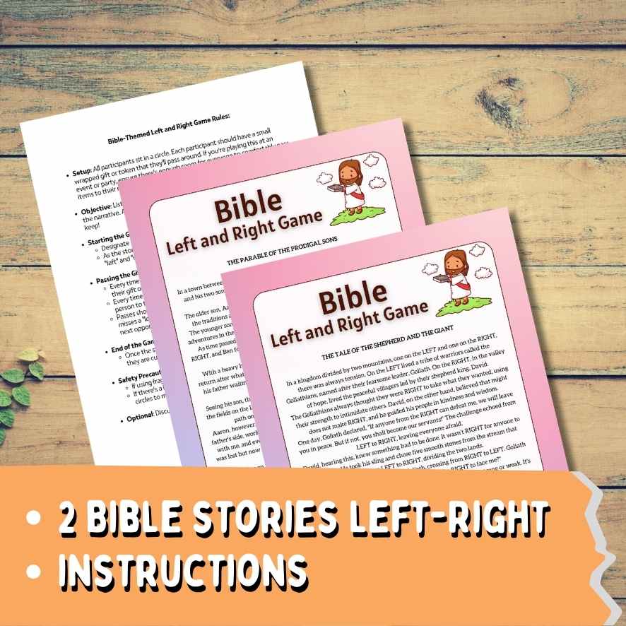 LEFT RIGHT BIBLE GAME – The Game Room
