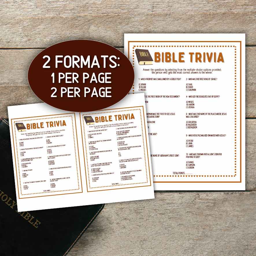 bible trivia questions printable