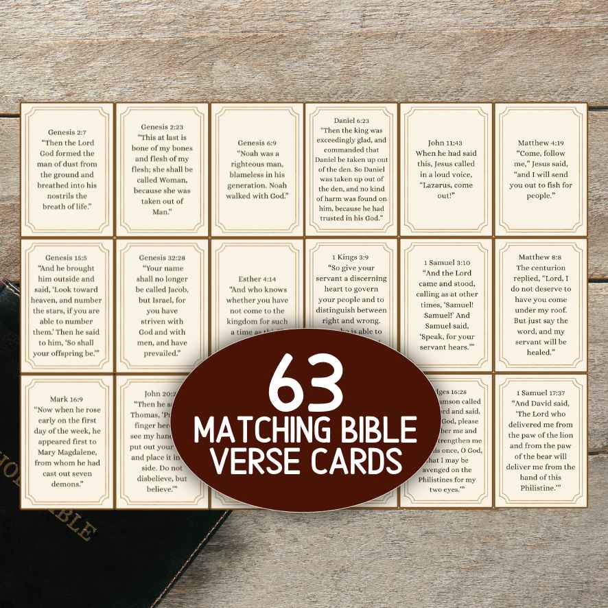 Scripture Man Game BIBLE CHARACTER CARDS MEMORY GAME – The Game Room