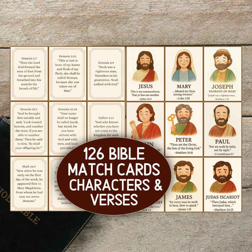 BIBLE CHARACTER CARDS MEMORY GAME – The Game Room