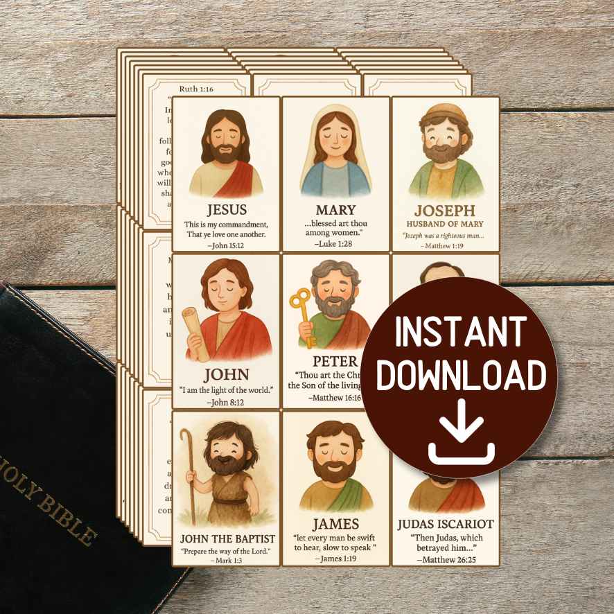 BIBLE CHARACTER CARDS MEMORY GAME – The Game Room
