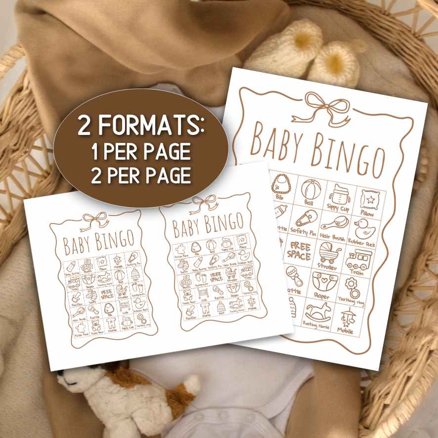 baby shower bingo game