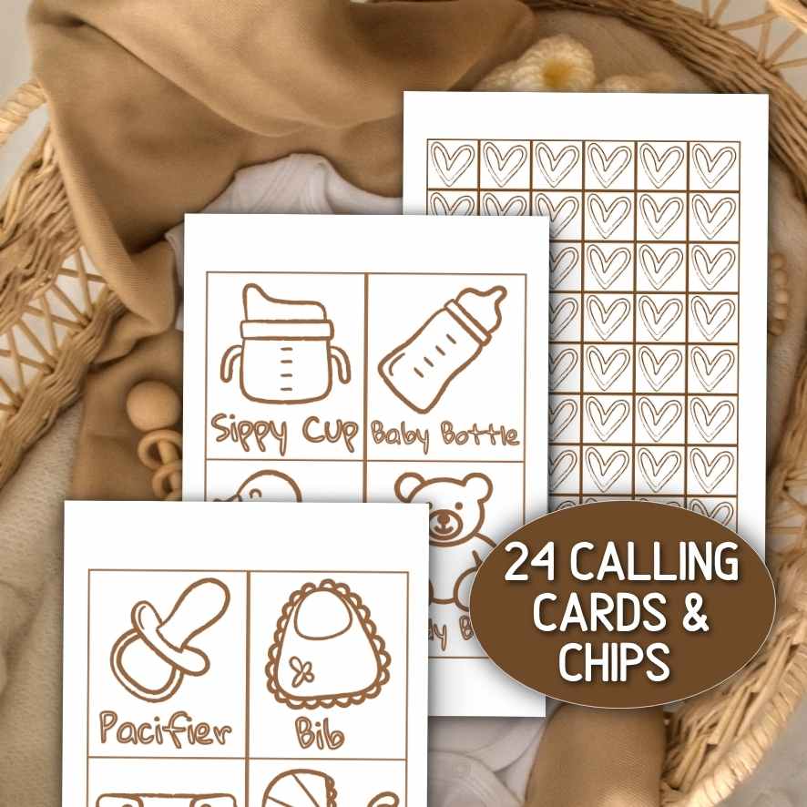baby shower bingo printable