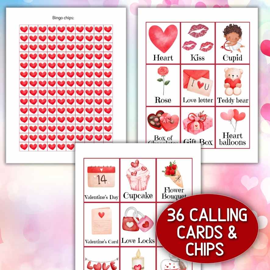 valentine's day bingo for classroom

