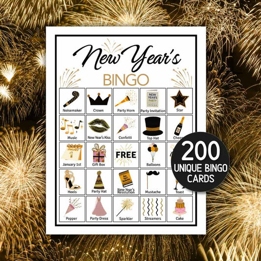 Nye bingo cards

