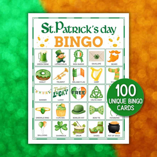 st patrick's day bingo cards

