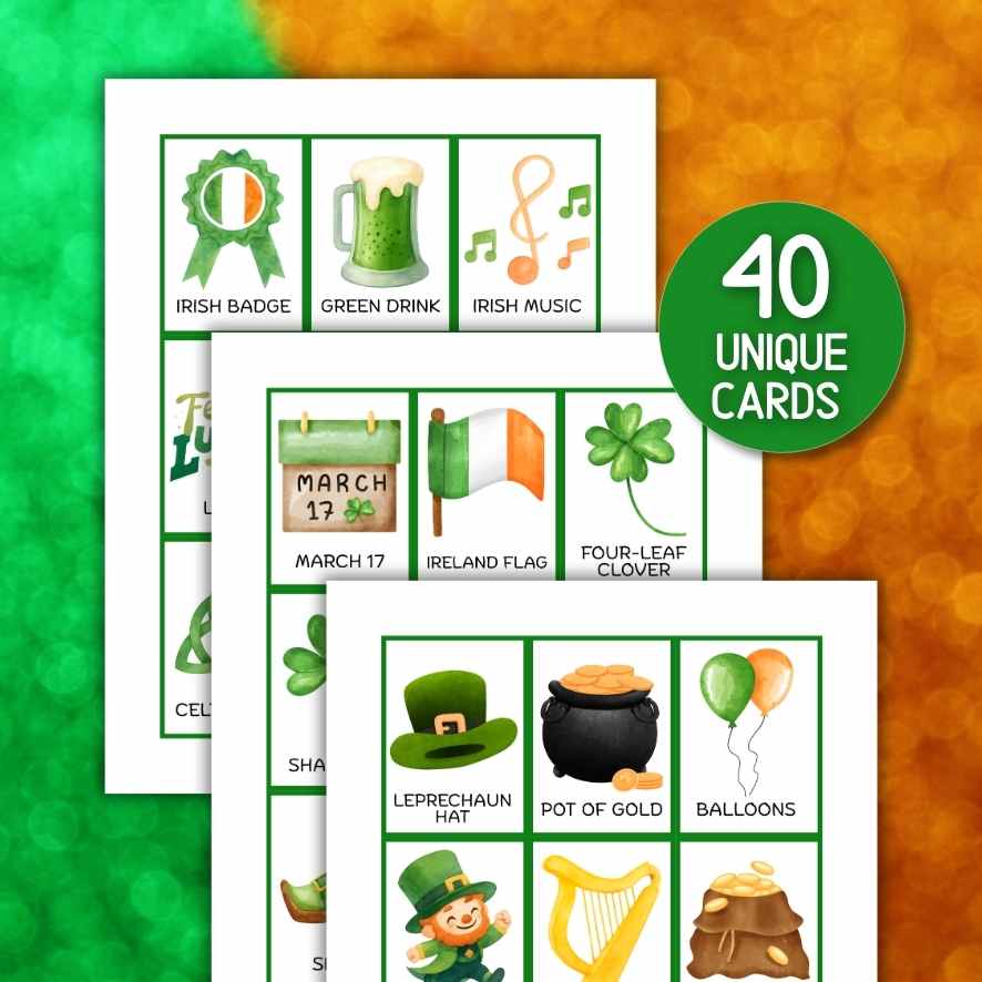 st patrick's day bingo printable

