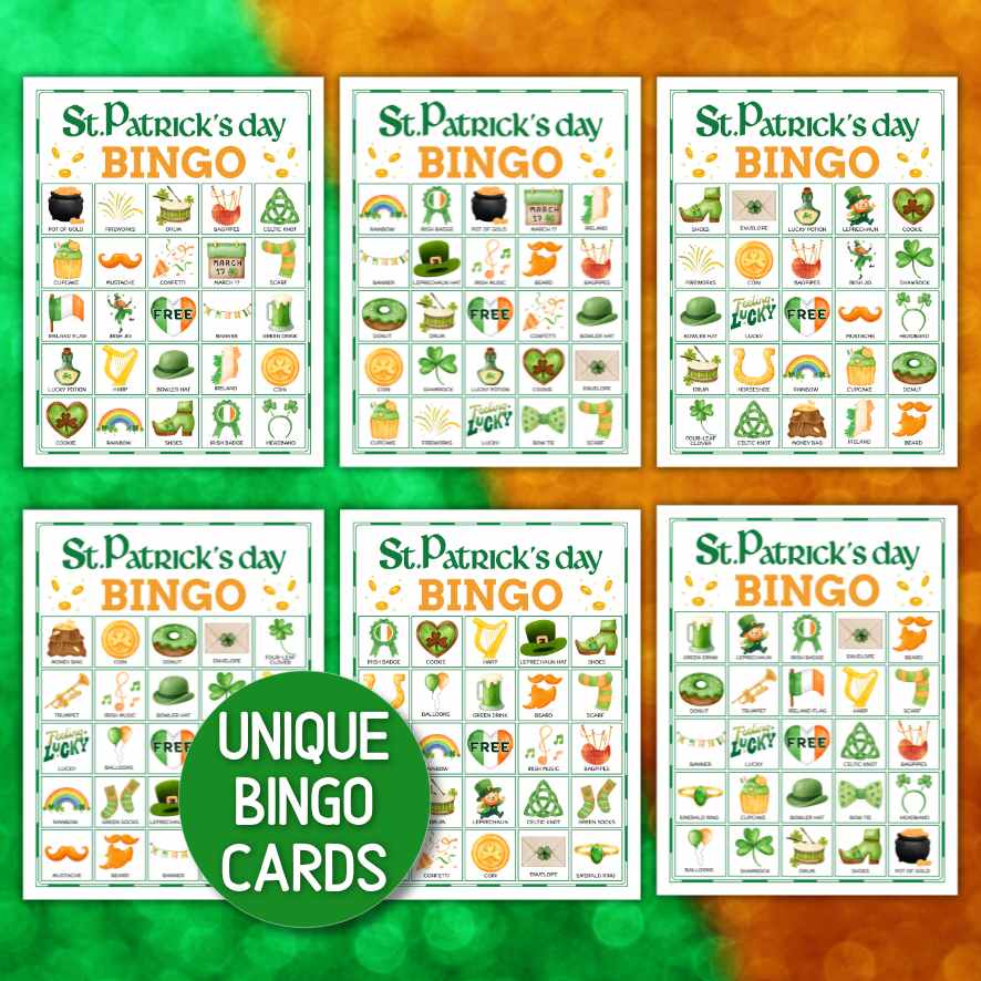 shamrock bingo cards