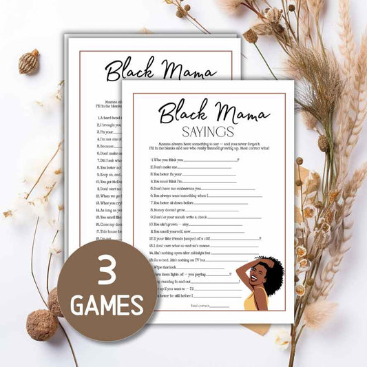 African amarican baby shower games