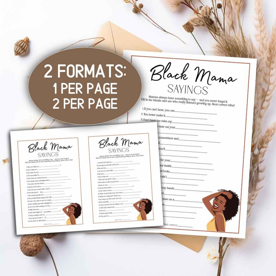 black mama sayings party game