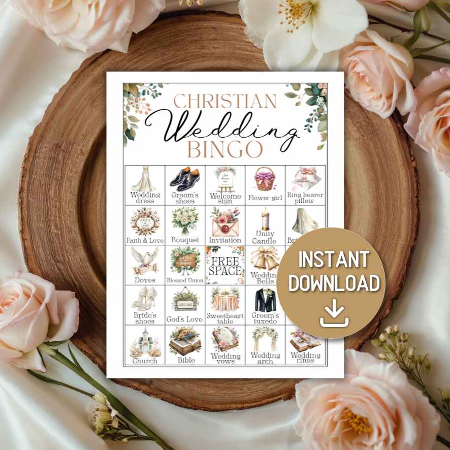 christian wedding bingo game