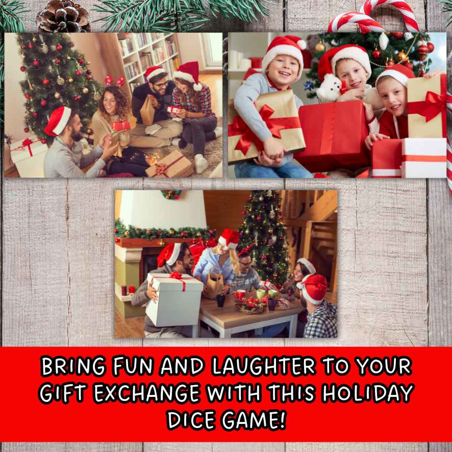 christmas gift exchange dice game printable