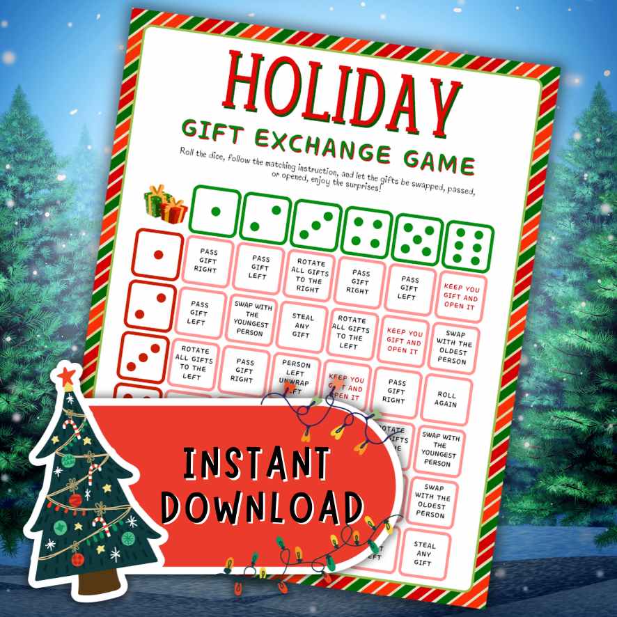 holiday gift exchange dice game