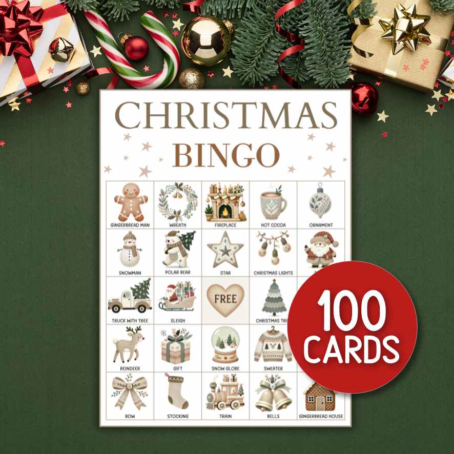 holiday bingo cards for large groups