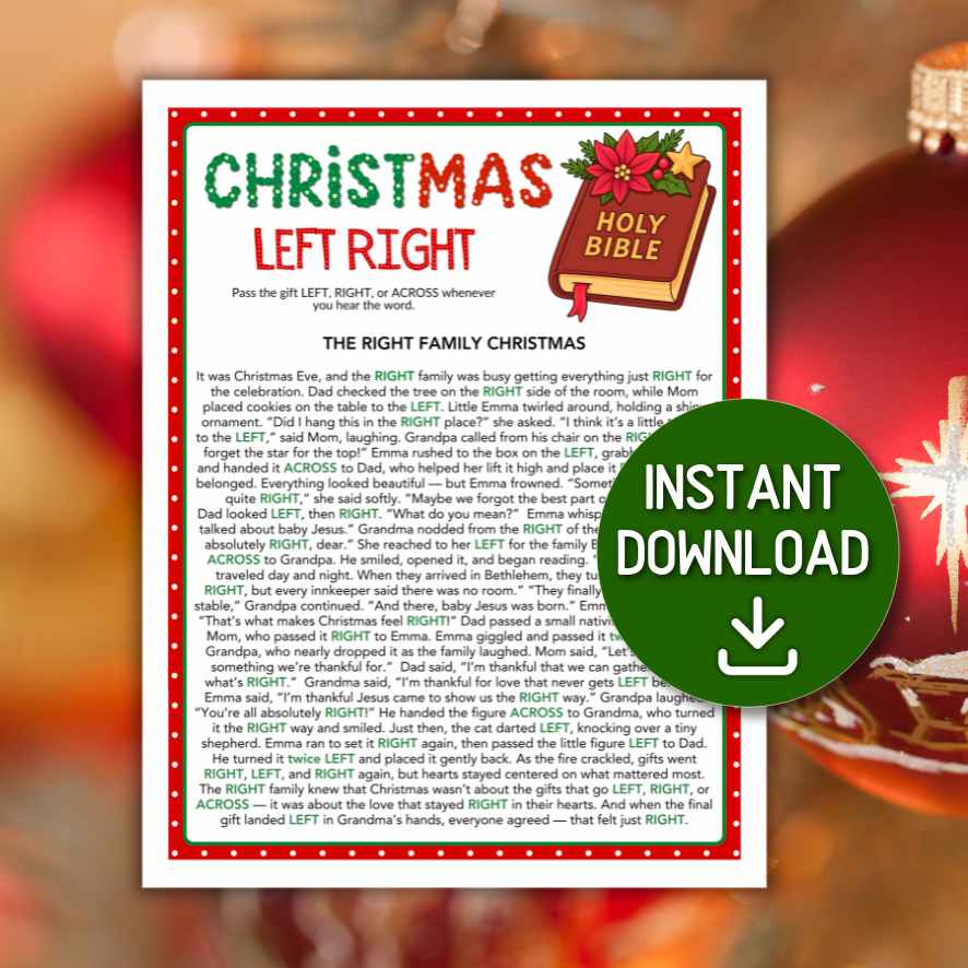 religious left right christmas game

