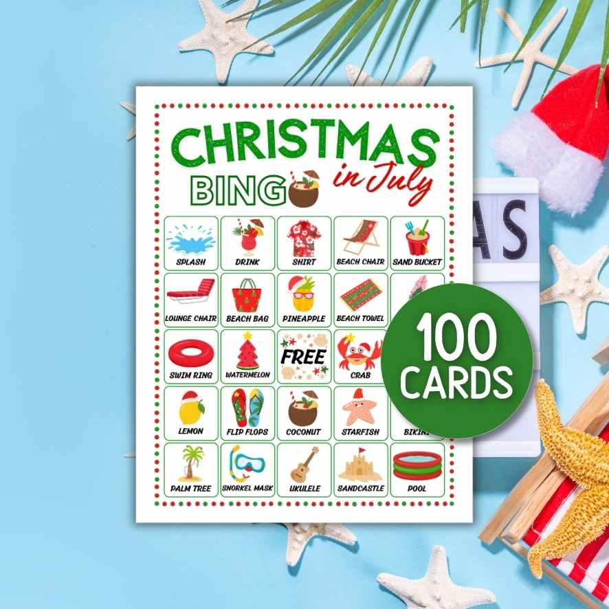 christmas in july bingo printable