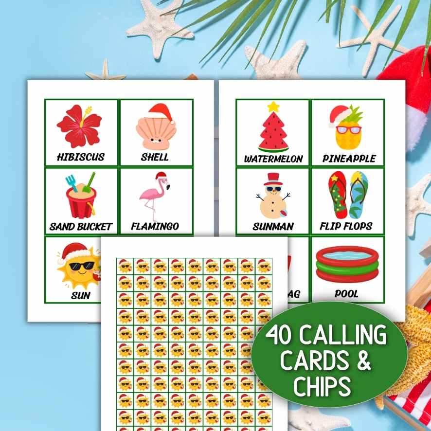 summer holiday bingo