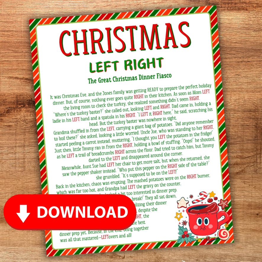 christmas left right game