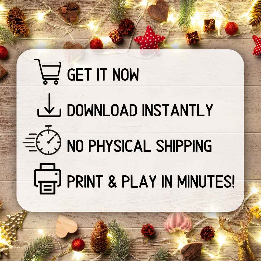 printable christmas left right game