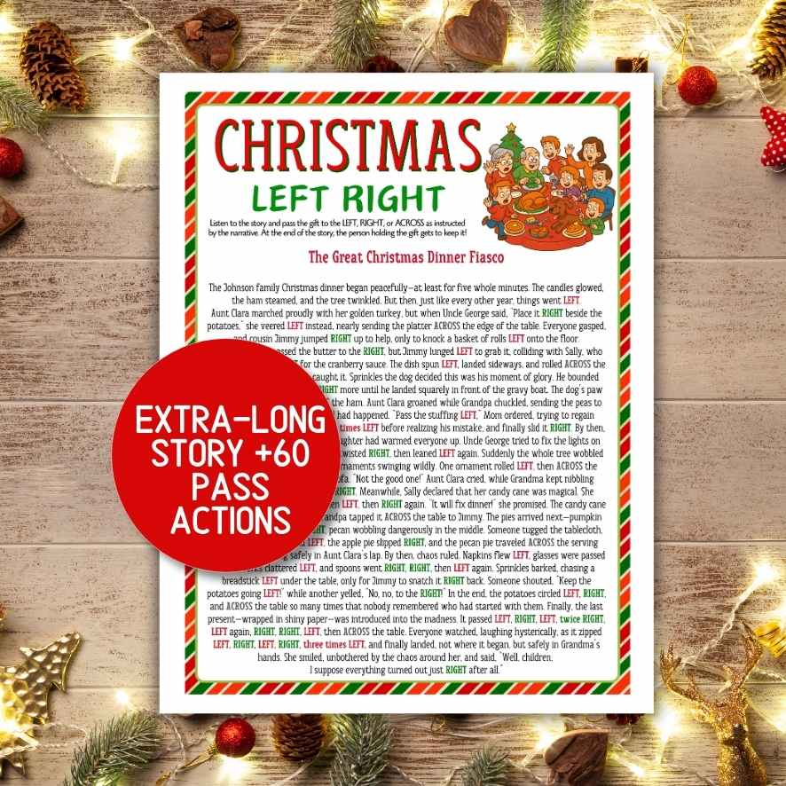 Left Right Christmas Game