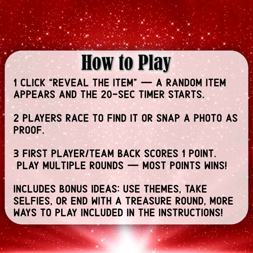 virtual christmas party scavenger hunt