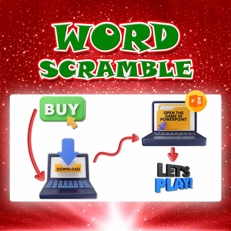 christmas games scramble words