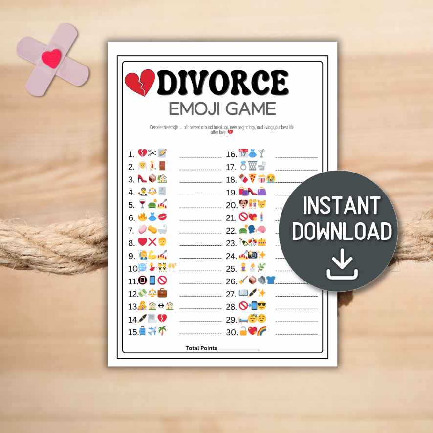 divorce emoji game