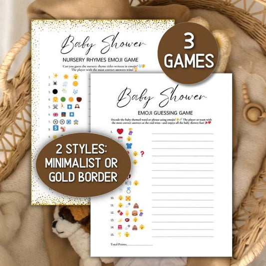 emoji baby shower games