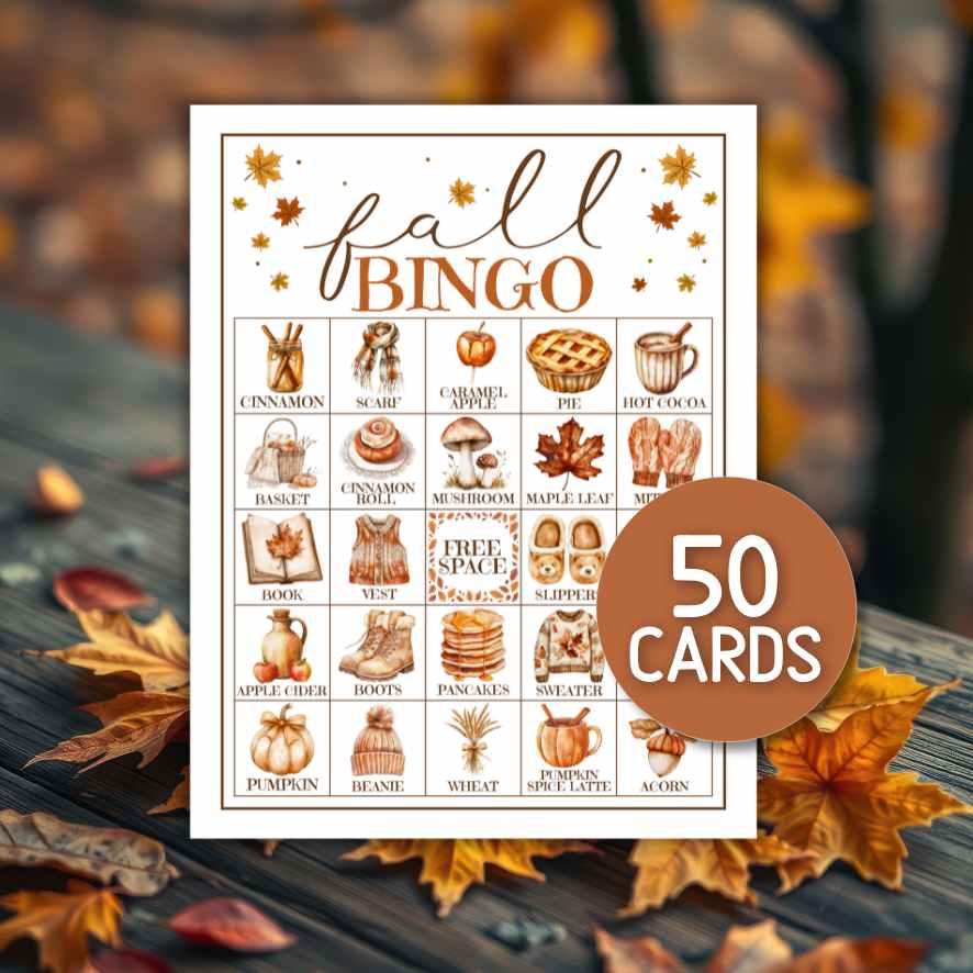 autumn family bingo printable