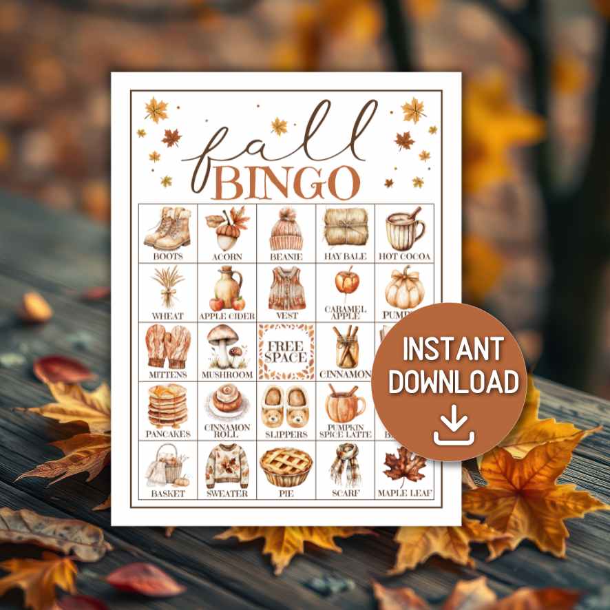 autumn themed bingo