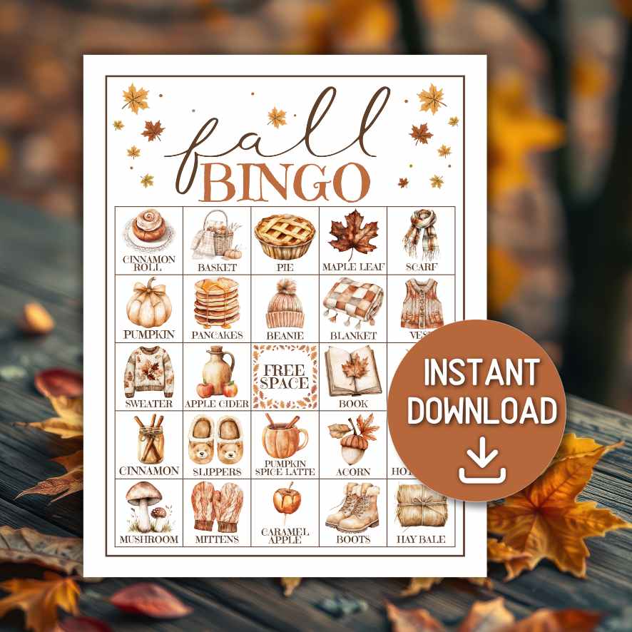 fall bingo cards