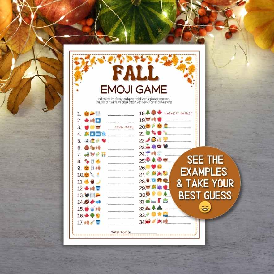 autumn guess the emoji game