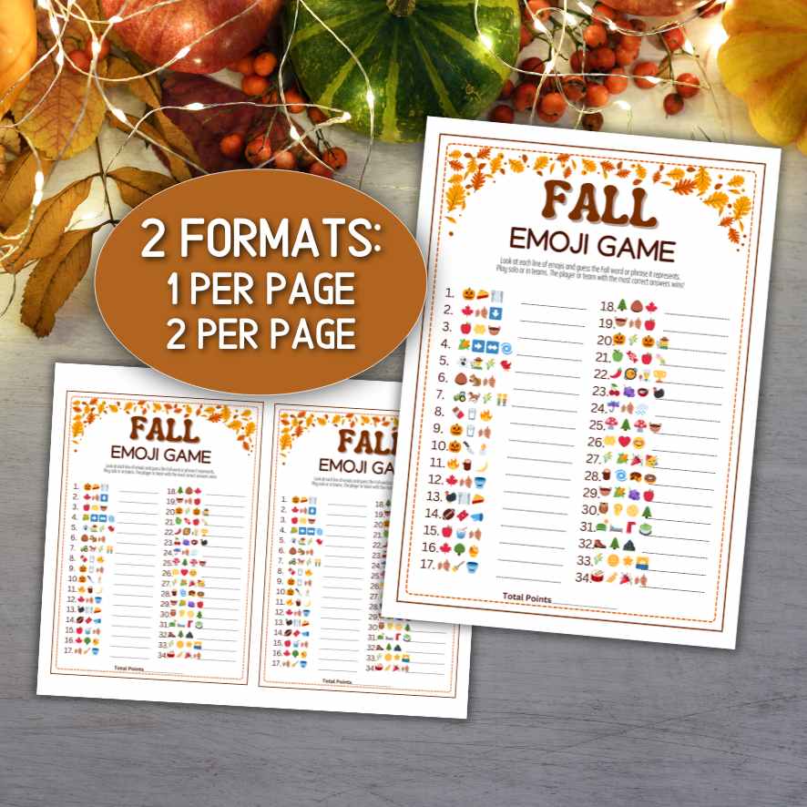 autumn emoji guessing game