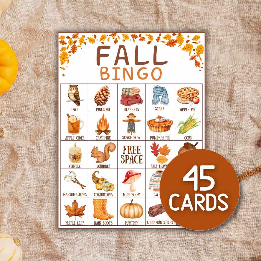 autumn bingo cards