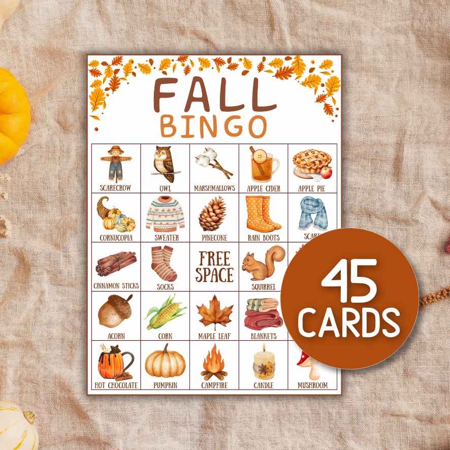 autumn themed bingo