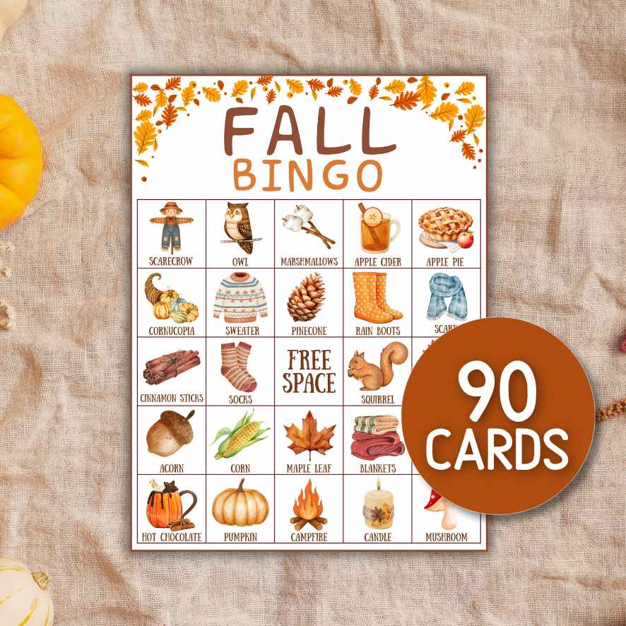 fall bingo game for kids