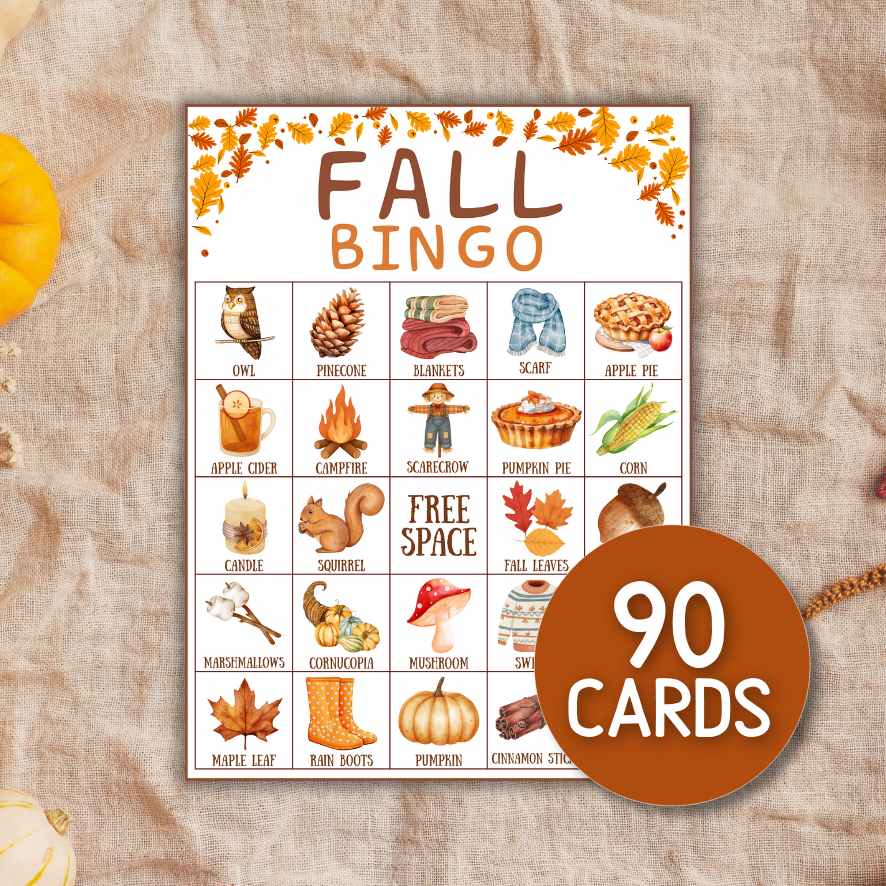 fall harvest bingo game
