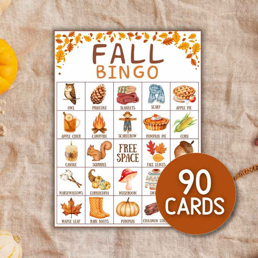 fall harvest bingo game