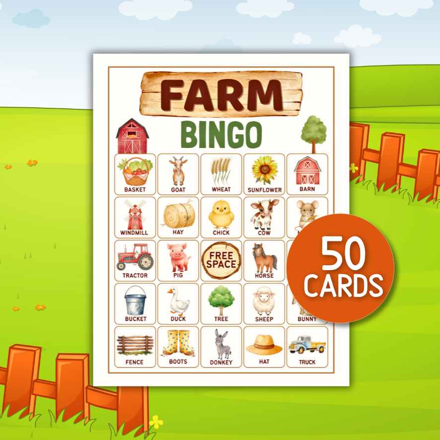 farm animals bingo
