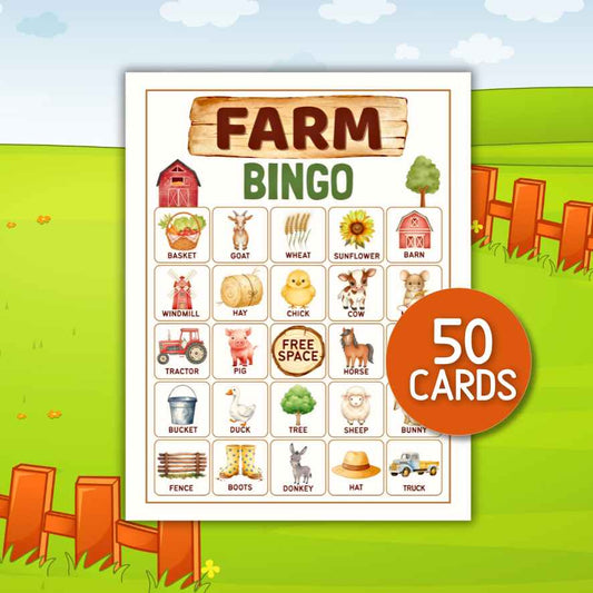 farm animals bingo