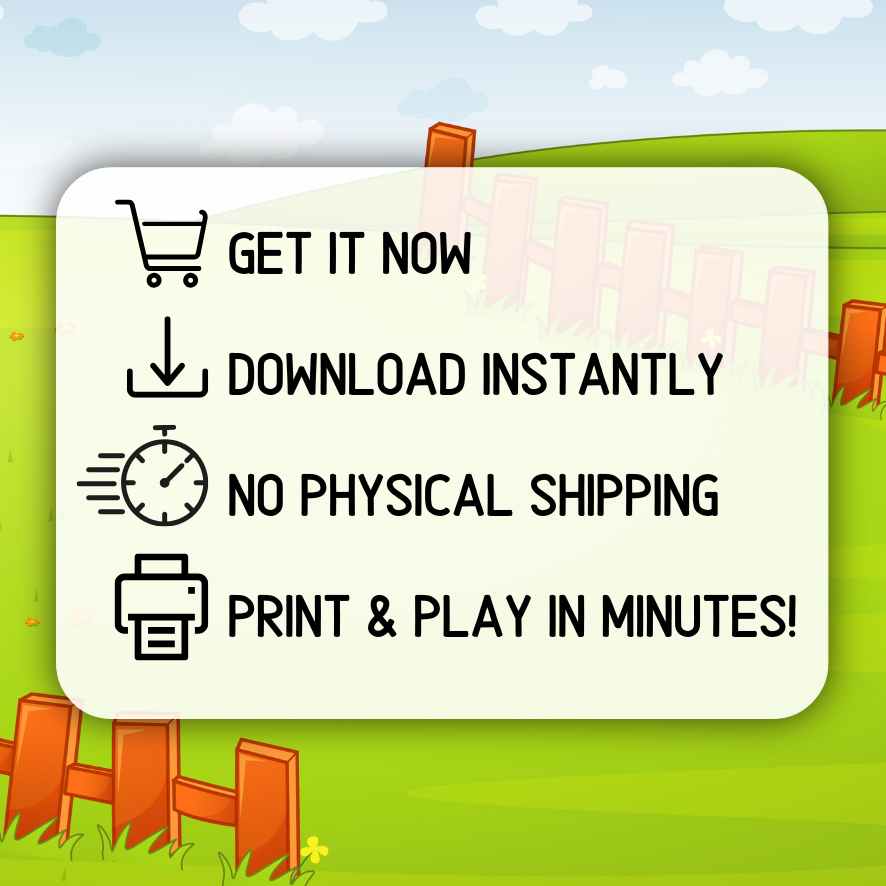 FARM BINGO CARDS ANIMALS PRINTABLE