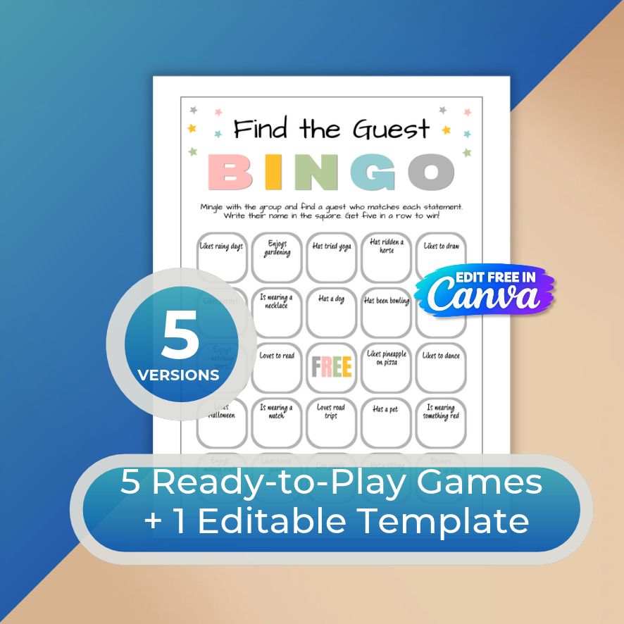 find the guest bingo game printable