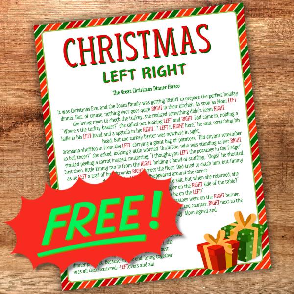 Free Christmas Left Right Game 