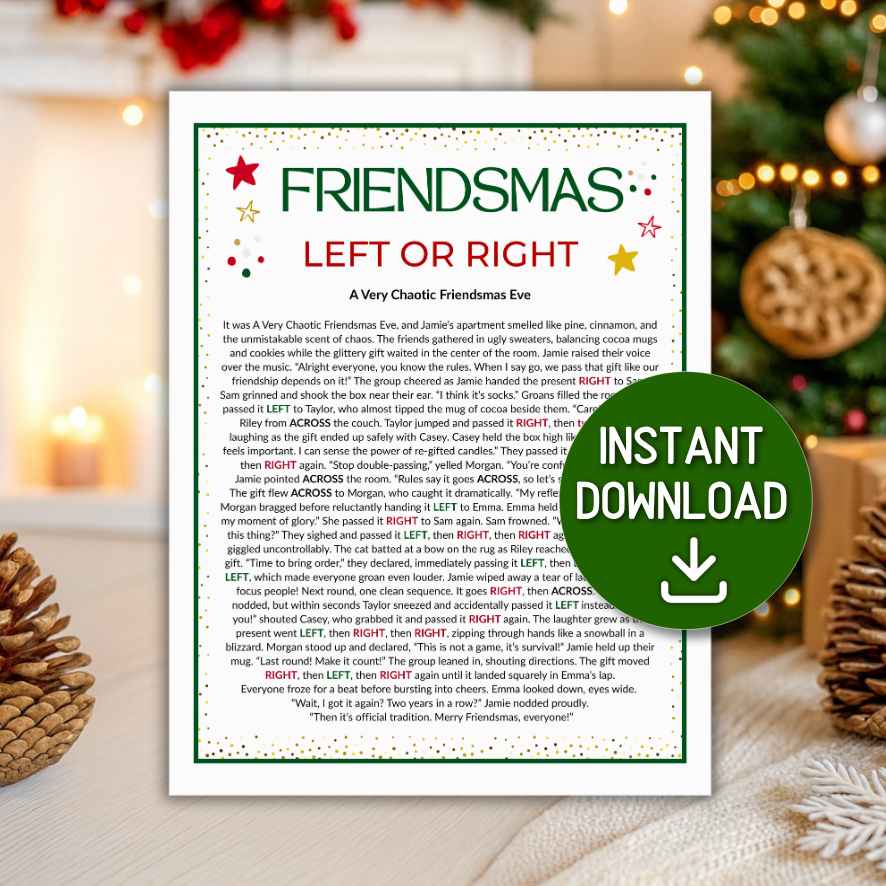 christmas left right story game

