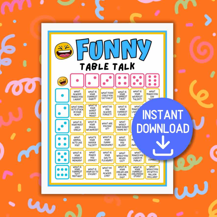 funny table talk game