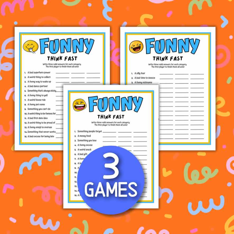party game printable

