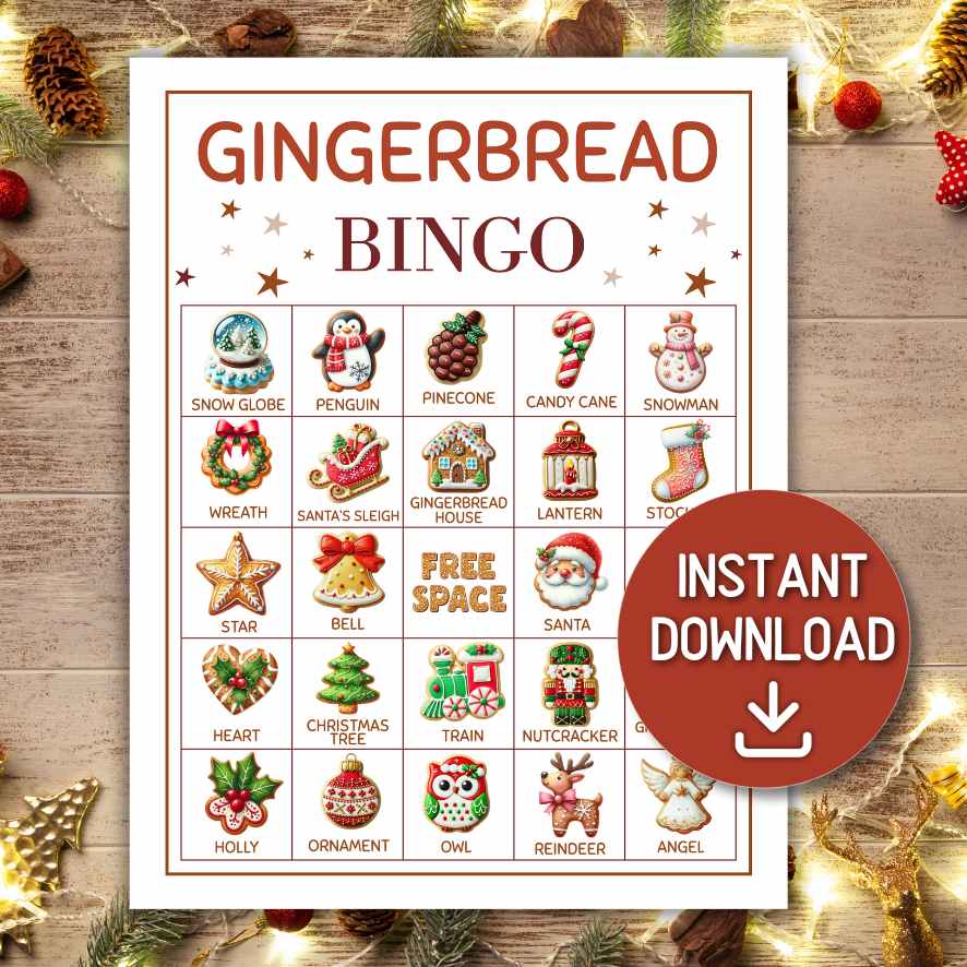 gingerbread bingo printable
