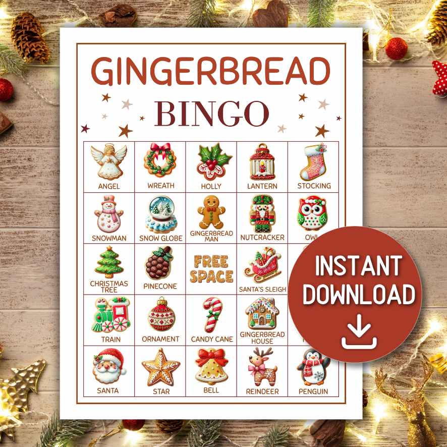 gingerbread bingo cards