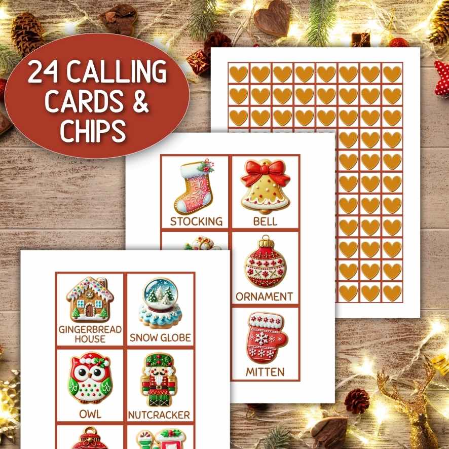 gingerbread family bingo printable